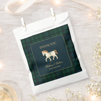 Rustic Tartan Plaid Horse Baby Shower  Favour Bags