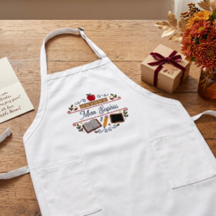 Rustic Teacher Appreciation Custom Name Apron with
