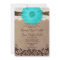 Rustic Teal Gerber Daisy Lace Wedding Invitation