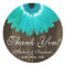 Rustic Teal Gerber Daisy Wedding Thank You Sticker