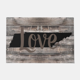 rustic TENNESSEE LOVE in script   Floor Mat
