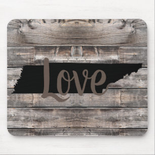 rustic TENNESSEE LOVE in script Mouse Mat