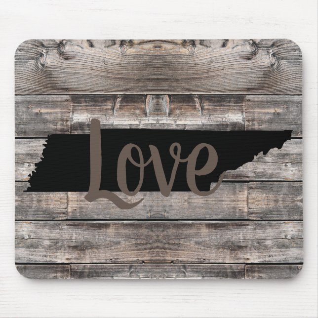 rustic TENNESSEE LOVE in script Mouse Mat (Front)