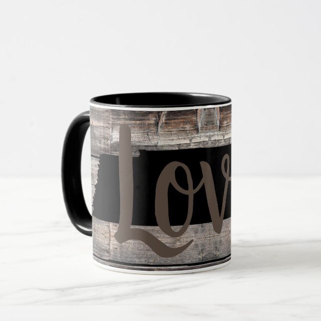 rustic TENNESSEE LOVE in script Mug (Front Left)