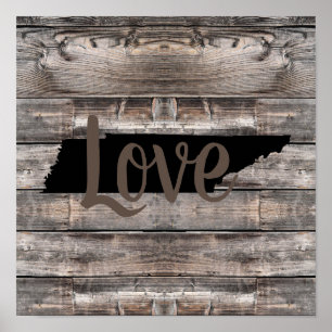 rustic TENNESSEE LOVE   Poster