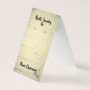 Rustic Tent Fold Earring Display Cards DIY Punch