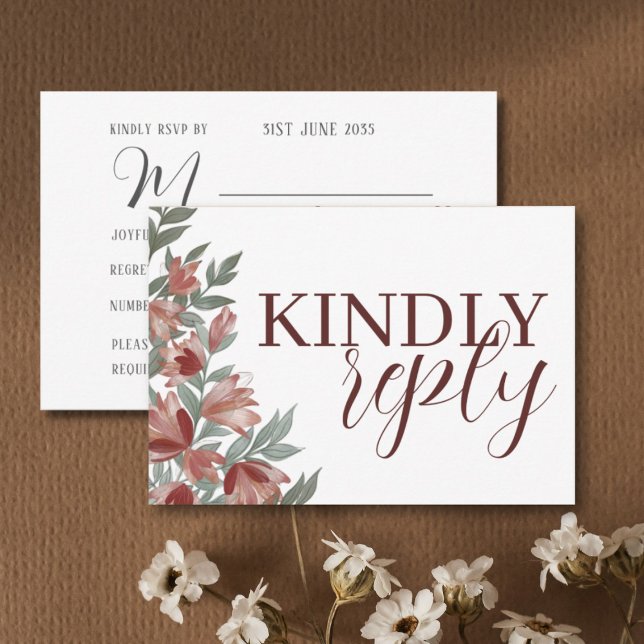 Rustic Terracotta Botanical RSVP Wedding (Creator Uploaded)
