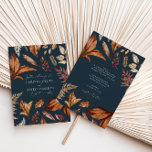 Rustic Terracotta Floral Boho Navy Wedding  Invitation<br><div class="desc">This exquisite invitation captures the essence of autumn's beauty with its delicate floral design and warm terracotta tones. Whether you're planning a rustic outdoor ceremony or an intimate indoor gathering, this invitation sets the perfect tone for your event. Personalise this invitation with your names, wedding date, and venue details to...</div>