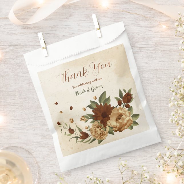 rustic terracotta floral greenery wedding favour bags (Clipped)