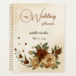 rustic terracotta floral greenery wedding planner