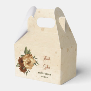 rustic terracotta floral wedding favour box