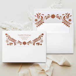 Rustic Terracotta Mexican Wedding Envelope
