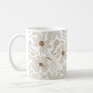 Rustic Terracotta Wildflower Boho Eclectic Spring Coffee Mug