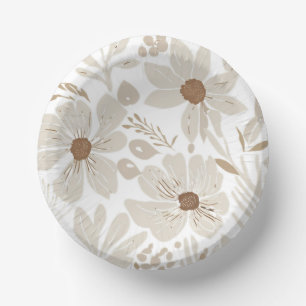 Rustic Terracotta Wildflower Boho Spring Style Paper Plate
