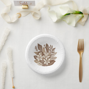 Rustic Terracotta Wildflower Boho Spring Style Paper Plate