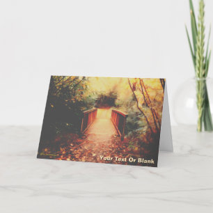 Rustic Teutoburg Forest Footbridge Card