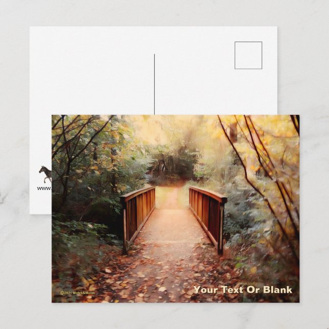Rustic Teutoburg Forest Footbridge  Postcard (Front/Back)