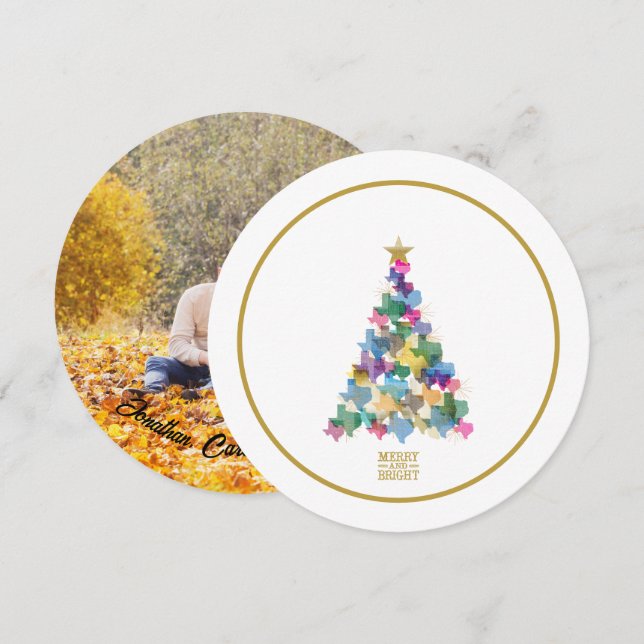 Rustic Texas Christmas Tree Card (Front/Back)