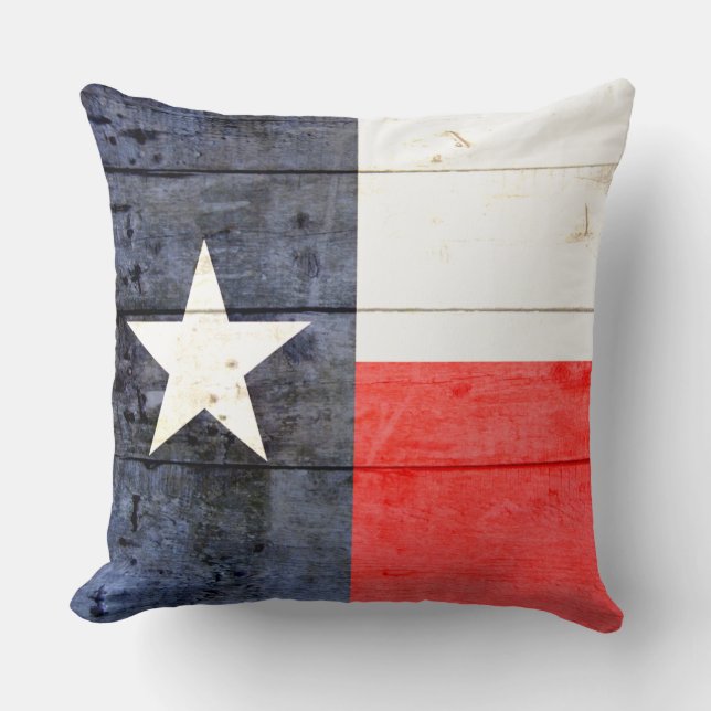 Rustic Texas Flag  Cushion (Front)