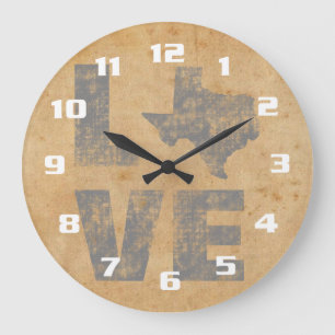 Rustic Texas Large Clock