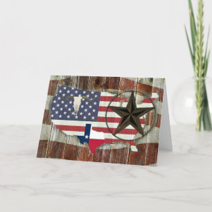 Rustic Texas Lone Star Texas Long Horn Card