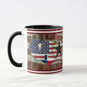 Rustic Texas Lone Star Texas Long Horn Mug