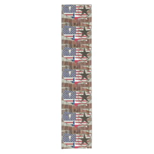 Rustic Texas Lone Star Texas Long Horn Short Table Runner
