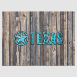 Rustic Texas Star (Blue) Tissue Paper