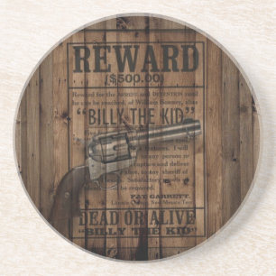 rustic texas star cowboy western country dual gun coaster