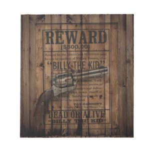 rustic texas star cowboy western country dual gun notepad