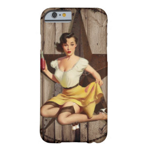 rustic texas star pin up cowgirl western country barely there iPhone 6 case