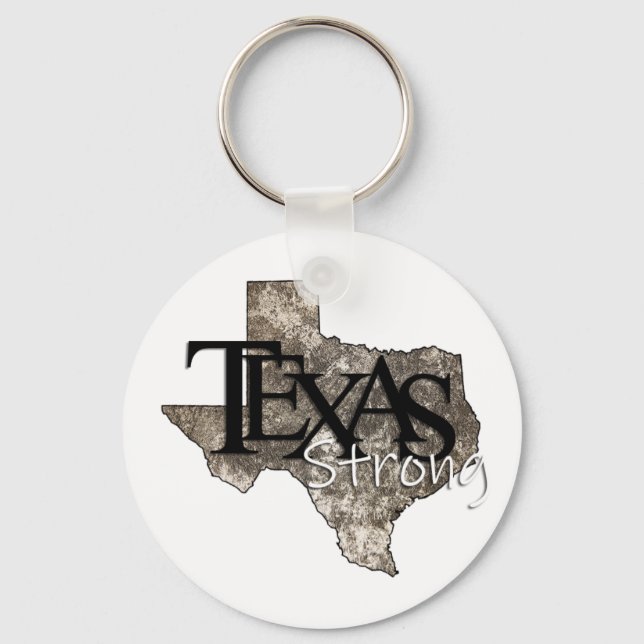 Rustic Texas Strong Key Ring (Front)