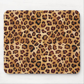 Rustic Texture Leopard Print Mouse Mat