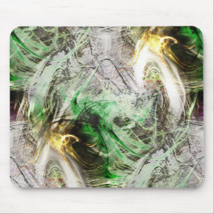 Rustic texture under floating green and yellow ink mouse mat