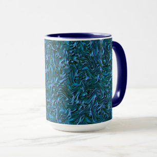 Rustic textured wall in burnt cadet blue mug