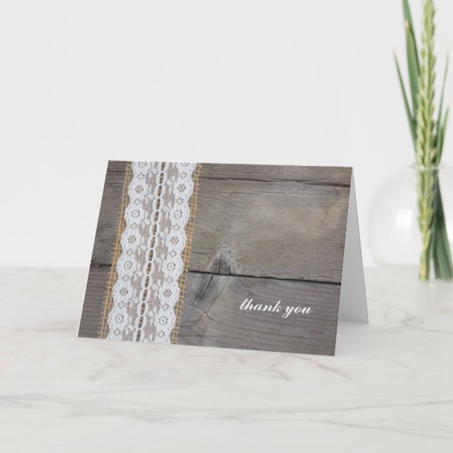 Rustic Thank You Card (Front)