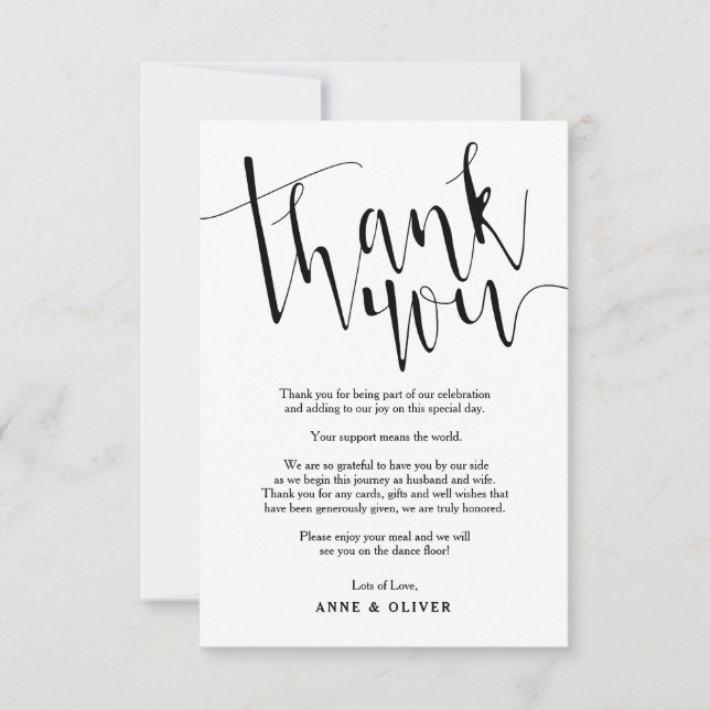 Rustic Thank You Card Wedding (Front)