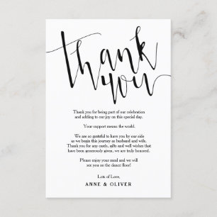 Rustic Thank You Card Wedding