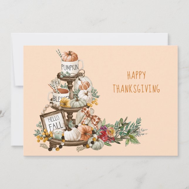 Rustic Thanksgiving Card (Front)