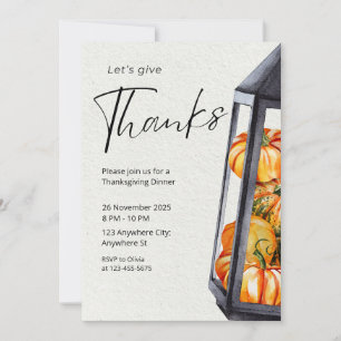 Rustic Thanksgiving Dinner Invitation