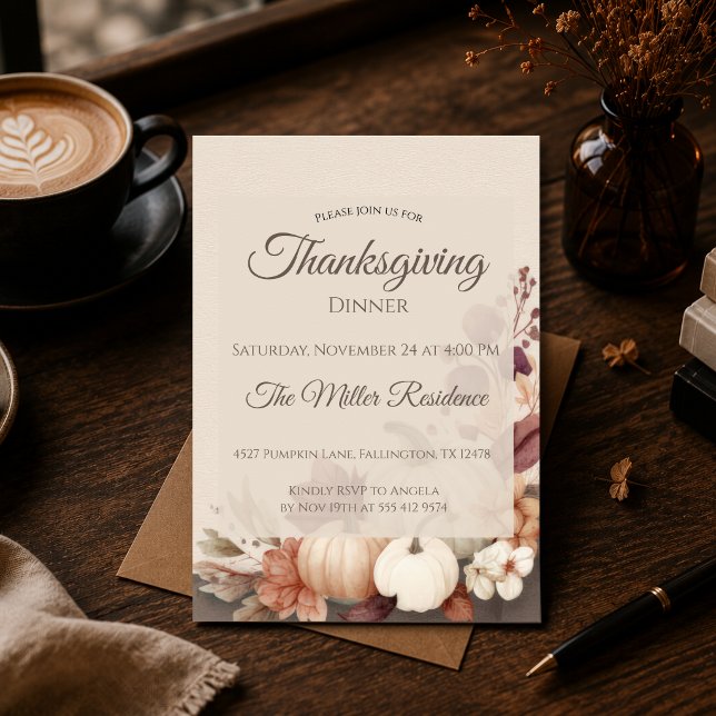 Rustic Thanksgiving Dinner Invitation (Creator Uploaded)