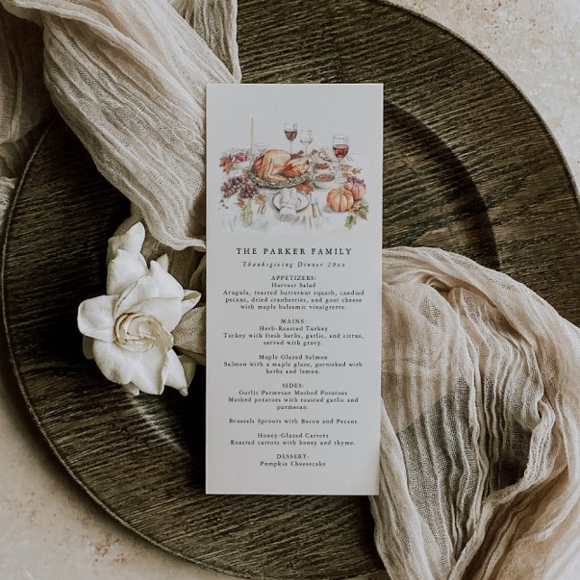 Rustic Thanksgiving Dinner Menu (Creator Uploaded)