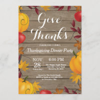 Rustic Thanksgiving Dinner Party Fall Autumn
