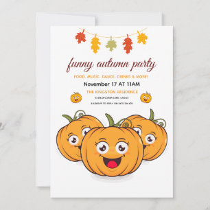 Rustic Thanksgiving Dinner Pumpkin Invite,friendsg Invitation