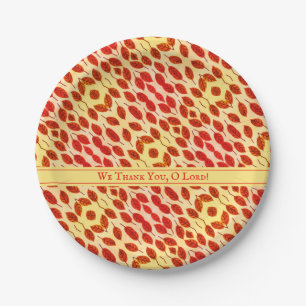 Rustic Thanksgiving Fall Autumn Leaves Paper Plate