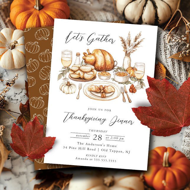 Rustic Thanksgiving Gathering Invitation (Creator Uploaded)