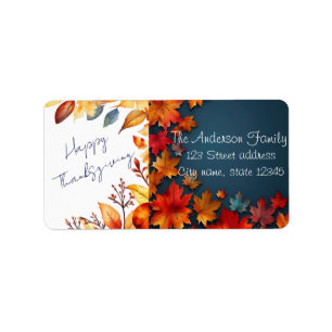 Rustic Thanksgiving Pumpkin Watercolor Autumn Label