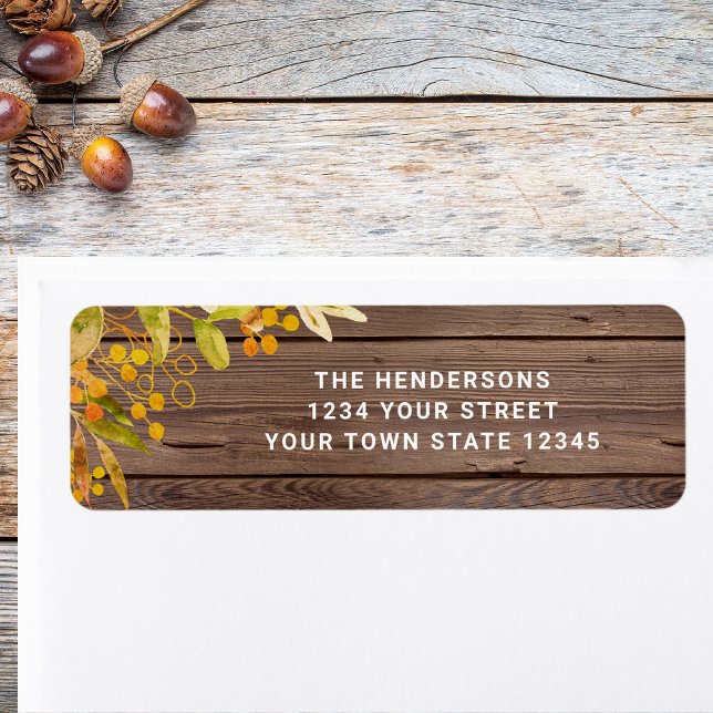 Rustic Thanksgiving Return Address  (Creator Uploaded)