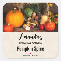 Rustic Thanksgiving Table Pumpkin Candle Biz