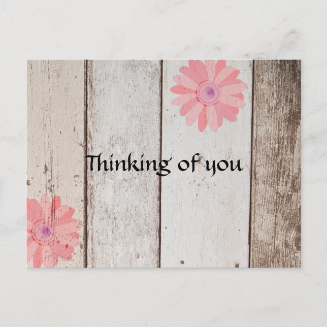 Rustic Thinking of You Greeting Card (Front)